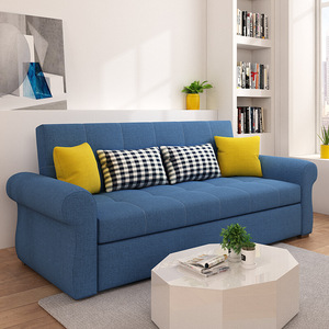 Canapé-<span class=keywords><strong>lit</strong></span> multifonctionnel en latex pliable, siège et <span class=keywords><strong>lit</strong></span> à double usage, tissu, petit canapé familial double pour trois personnes, pliable - Product Image 3