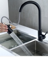 Robinet de cuisine en acier inoxydable à poignée unique rotatif à 360 degrés pour utilisation à domicile