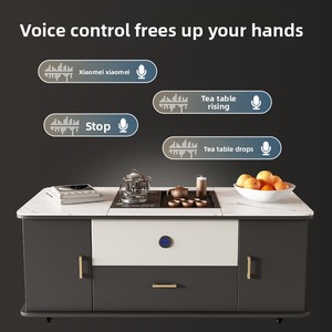 Tavolino da Caffè Completamente Automatico Intelligente con Altezza Regolabile, Supporto Mobile e Bollitore Integrato, Piano in Ardesia - Arredamento Domestico di Lusso Leggero - Product Image 2