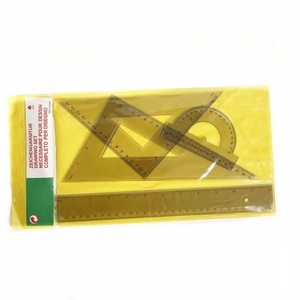 Regla de Plástico Transparente Negra de 30 cm de Calidad Premium con Logotipo Personalizado al por Mayor para Material Escolar, Juego de 4 Reglas para Niños - Product Image 1