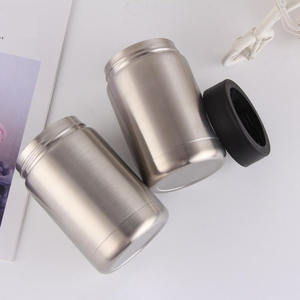 Commercio all'ingrosso Logo Personalizzato 12oz 16oz Doppia <span class=keywords><strong>Parete</strong></span> In Acciaio Inox Bottiglia di Birra Ghiaccio Può Dispositivo di Raffreddamento Titolare - Product Image 4