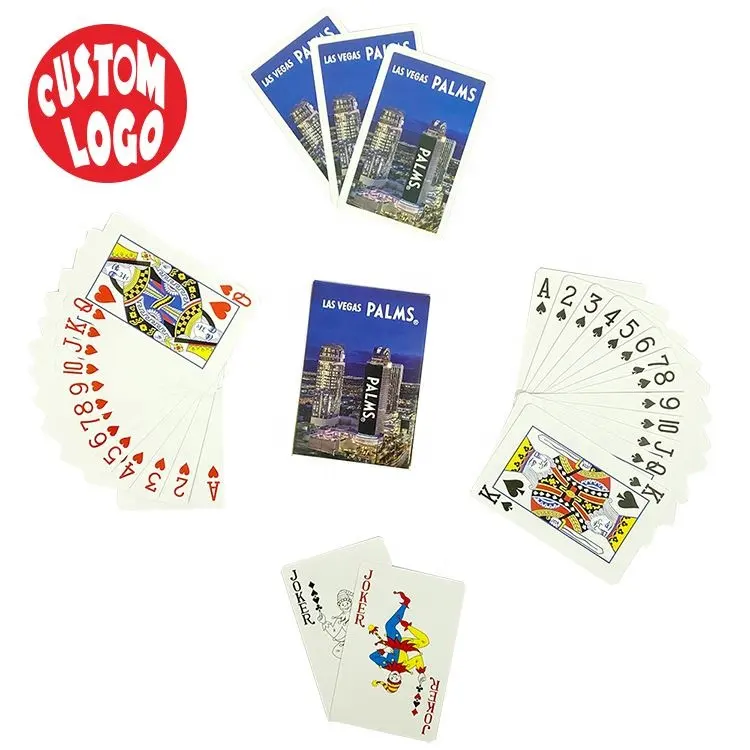 Hochwertige langlebige vorrätige wasserdichte Pvc-Poker-Spielkarten beide Seiten individuell bedruckte Spielkarten dicke Spielkarte