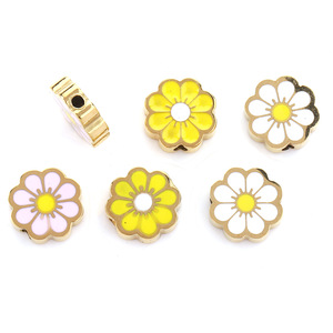 Daisy Beads Stainless Steel Colorful Flower <b>Spacer</b> Beads For DIY Jewelry Making Bracelets Necklaces Accessories - Product Image 4