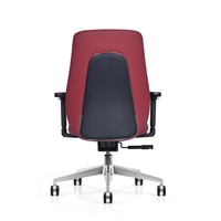 Fauteuil de bureau ergonomique moderne de luxe, pivotant, réglable, avec dossier moyen, personnalisé pour PDG et managers