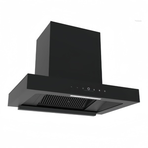 <span class=keywords><strong>Hotte</strong></span> murale intelligente noire <span class=keywords><strong>avec</strong></span> interface tactile et forte <span class=keywords><strong>extraction</strong></span> d'air pour cuisine domestique - Product Image 3