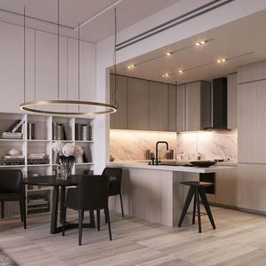 In Stile americano In America Pull-Out Pull Out Armadio Assemblato Da <span class=keywords><strong>Cucina</strong></span> Con Isola Granito Top - Product Image 1