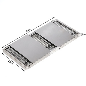 <span class=keywords><strong>Barbecue</strong></span> portable pliable en acier inoxydable pour extérieur avec grille amovible pour la maison, le jardin, le camping et la table - Product Image 5