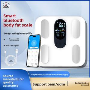 Balance de salle de bain numérique personnelle de conception originale <span class=keywords><strong>grand</strong></span> écran LED moniteur de fréquence cardiaque BMI de graisse corporelle de haute précision OEM/ODM - Product Image 3