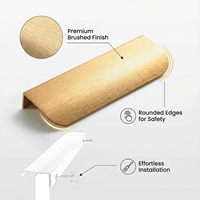 Poignées de meuble réglables et durables BOKE en or satiné pour tiroirs de cuisine, chambre et villa, 3,15 pouces