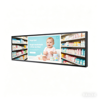 23.1 24 28.6 37 Inch Layar LCD Digital Signage Ultra Lebar untuk Iklan di Pusat Perbelanjaan dengan SDK CMS Berbasis Cloud
