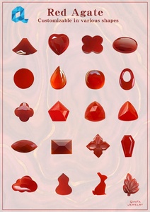 من المصنع مباشرة حجر العقيق الطبيعي العقيق قابل للتخصيص كابوشون بيضاوي ناعم مسطح دائري على شكل بيضة أحمر بالجملة أحجار كريمة فضفاضة - Product Image 5