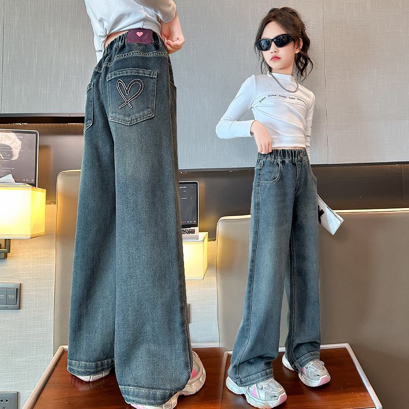 Nostalgic heart wide-leg pants