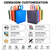 Sac fourre-tout en non-tissé laminé PP thermosoudé personnalisé en gros, sac à main écologique réutilisable à impression monocolore pour la vente au détail et la promotion