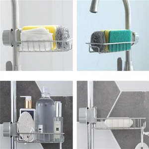 Nhà Bếp Thép Không Gỉ Bồn Rửa Giá Sponge Lưu Trữ Vòi Chủ Xà Phòng Drainer Kệ Giỏ Organizer Phụ Kiện Phòng Tắm - Product Image 4