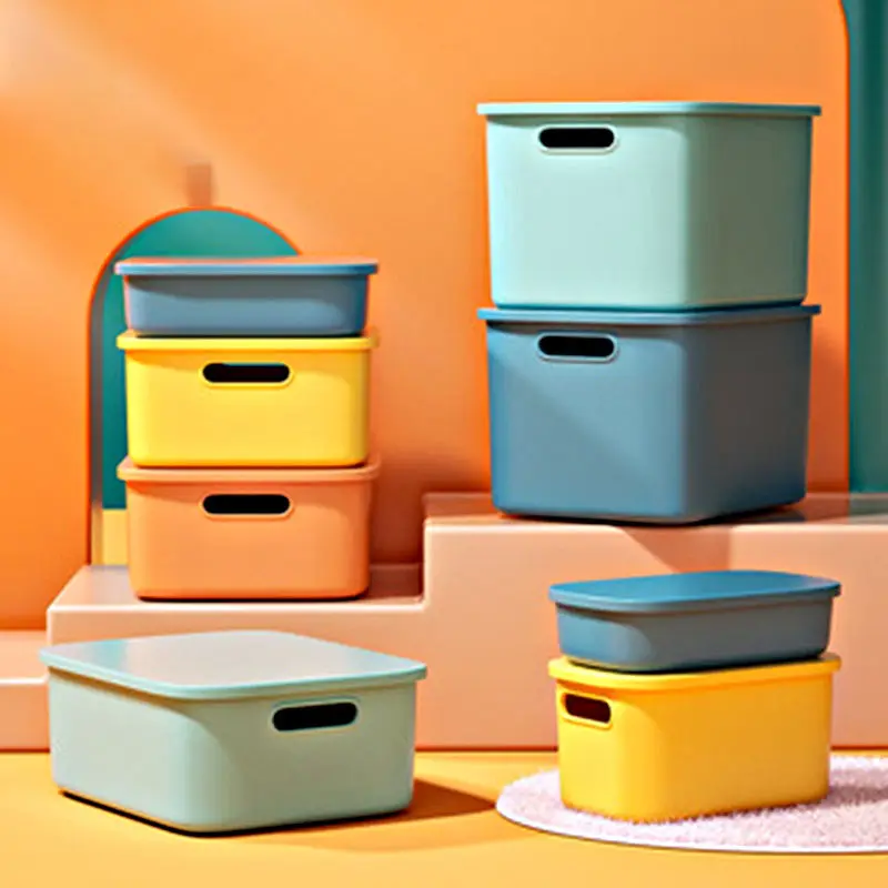 Nuovi contenitori per la casa in materiale Pp di alta qualità scatola di immagazzinaggio in plastica con coperchio