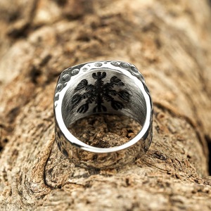 Men's Titanium Steel <b>Ring</b> Geometric Nordic Viking Symbol Hip Hop Jewelry Gift - Product Image 3