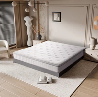 Matelas à ressorts moderne Queen Size, fermeté douce et durable, épaisseur 20 cm, conception compressée sous vide et enroulable pour usage domestique et hôtelier