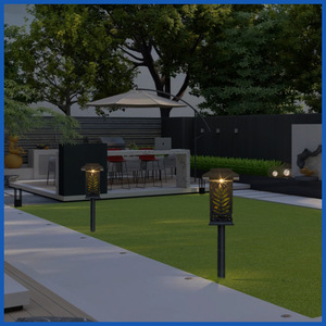 Lampes solaires de jardin Hejia, nouveau modèle, éclairage LED extérieur pour cour, pelouse, résistantes à la pluie, pour villas et cours. - Product Image 6