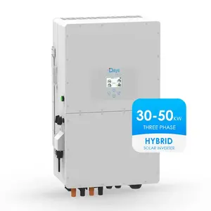 Onduleur hybride solaire triphasé 380V Deye 30kw 40kw 50kw Onduleur SUN-50K-SG01HP3-EU-BM4 pour système d'énergie solaire