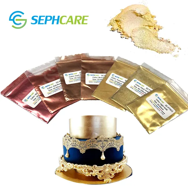 Sephcare Top Sale coloranti per uso alimentare commestibile oro glitter polvere torta colore per caramelle gelato al cioccolato