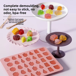 Molde de silicona para chocolate de la serie New Ideas Casual, molde para hornear a mano, para dulces al vapor, apto para alimentos, seguro para horno, reutilizable, Bakewa - Product Image 2
