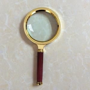 Lupa de mano de 60 mm con mango de madera, marco de metal y lente de vidrio para leer periódicos, uso para personas mayores - Product Image 3