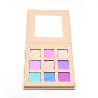 Palette de fards à paupières scintillants bleus, or et champagne, résistants à l'eau, véganes, pour un maquillage des yeux chatoyant, adaptés aux carnations claires, foncées et moyennes, pour un usage quotidien