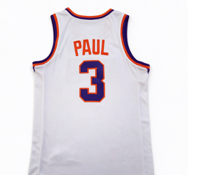 Camiseta de Baloncesto de los Suns DURANT # 35 BOOKER # 1 PAUL # Uniforme Deportivo sin Mangas con 3 Números y Nombres Cosidos, 100% Poliéster Malla - Product Image 4