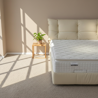Matelas fin durable à surface matelassée pour seniors et hôtels, isolation des mouvements