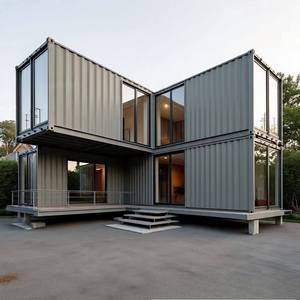 Kiosque à café modulaire préfabriqué commercial en conteneur portable avec toit à auvent - Product Image 6