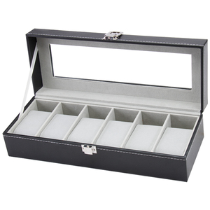 Assista Display Luxo 6-Slot Assista Display Stand Spot Atacado Abastecimento <span class=keywords><strong>Watch</strong></span> Case Embalagem Caixa Presente do Fabricante - Product Image 6