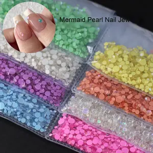 Symphony Macaron <span class=keywords><strong>Diamond</strong></span> Aurora 3D Glasperlen Flacher Boden Nail Art Schmuck mit Bonbon farben Strass - Product Image 2