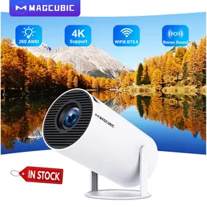 4K HD Android 12 Mini WiFi Projector HY300 Pro Ultra Fast 2.4G+5G Wireless Connection for Home Use