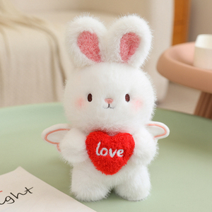 Venta al por mayor de peluche de conejo ángel de 20 cm, juguete de peluche personalizable OEM/ODM, muñeco de oso de peluche, peluche romántico para San Valentín, para niñas, para aliviar el estrés - Product Image 6