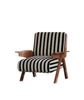 Fauteuil d'appoint japonais moderne du milieu du siècle Canapé simple Wabi-Sabi avec cadre en bois Chaise de loisirs pour la maison ou le salon de l'hôtel