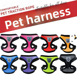 Set Tali dan Kalung Anjing Modern Sederhana Tahan Lama, Rompi Reflektif, Tali yang Dapat Disesuaikan, Pegangan Lembut, Semua Musim, untuk Anjing Kecil dan Sedang - Product Image 2