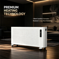 Chauffage électrique sans fil en acier inoxydable 1500W avec télécommande, signal longue portée, conception anti-interférence puissante, usage hospitalier