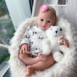 Muñeca bebé de silicona suave hecha a mano de 18 pulgadas para niña recién nacida, muñeca bebé recién nacido de tacto suave para niños, regalos de <span class=keywords><strong>Halloween</strong></span> - Product Image 2