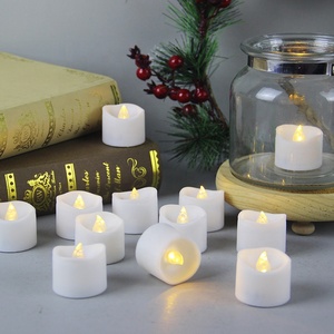 Lot de 12 bougies chauffe-plat à LED votives télécommandées électriques à piles fausses bougies chauffe-plat sans flamme pour la décoration intérieure - Product Image 4