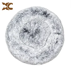 Sinh Thái Pet Giường Trứng Chó Nâng Làm Mát Chó Ấn Độ Xl Cực Lớn Ấm Cúng Hang Động Faux Fur Và Nhung Cảm Thấy Flannel Donut Mèo Giường