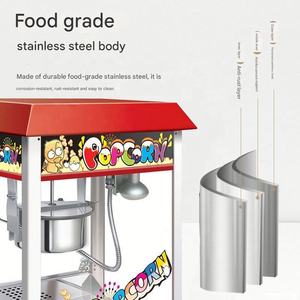 Máquina de Palomitas de Maíz Automática Mini de Acero Inoxidable 220V para Uso Comercial y Doméstico, Ideal para Tiendas de Alimentos y la Elaboración de Palomitas Dulces - Product Image 3