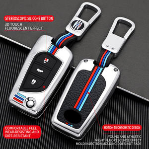 मेटल फ्लिप कार कुंजी फोब फोल्डिंग कवर ऑटो कुंजी शेल धारक मामला टोयोटा कोरोला हाईलैंडर रीज़ के लिए उपयुक्त - Product Image 2