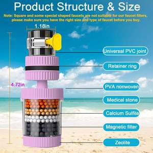 Wholesale 360. <b>Kitchen</b> Tap <b>Water</b> <b>Filter</b>, Activated Carbon Purifier Removes Chlorine Fluoride Heavy Metals, Softens Hard - Product Image 4