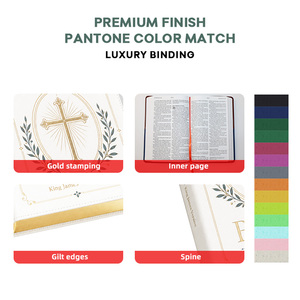 Bibbia da Studio per Chiesa con Copertina Morbida in Pelle PU di Alta Qualità, Stampa Personalizzata e Lamina Dorata, Vendita all'Ingrosso - Product Image 2