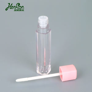 Tube plastique vide personnalisé pour gloss à lèvres, transparent, carré, en plastique, avec <span class=keywords><strong>baguette</strong></span>, récipient rose, pièces, 5ml - Product Image 5