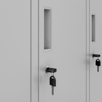 Armoire de rangement en acier durable à 6 portes avec serrure à clé, armoire métallique pour école, gymnase