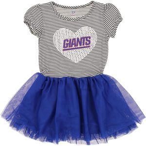 Robe tutu à paillettes FOXA Giants pour filles, grande taille (6X), haut rayé bleu avec jupe en tulle - Product Image 1