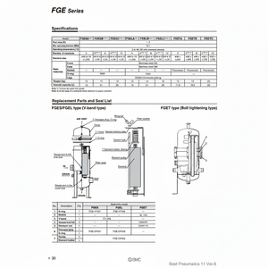 FGESC-20-T005A กรองอากาศอุตสาหกรรม SMC pneumatics - Product Image 1