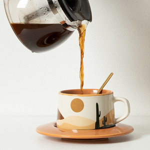 Vente en gros de tasse à café en céramique <span class=keywords><strong>Oasis</strong></span> Morandi tasse à lait petit déjeuner rétro tasse à café en céramique - Product Image 6