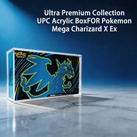 Großhandel Maßgefertigte UV-beständige Acryl-Box Mega Charizard X Ex UPC Box Acryl-Displayständer Starker Magnet Sammlerschutz-Vitrine
